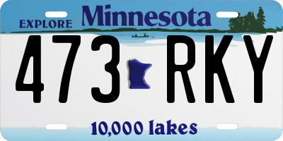 MN license plate 473RKY