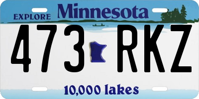MN license plate 473RKZ