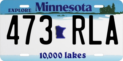 MN license plate 473RLA