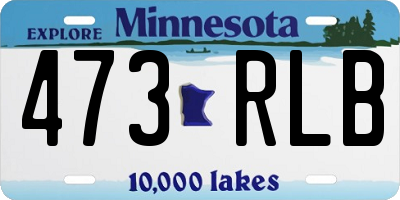 MN license plate 473RLB