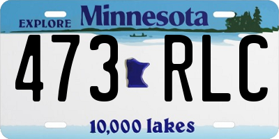 MN license plate 473RLC
