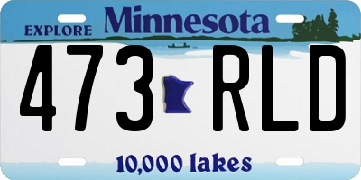 MN license plate 473RLD