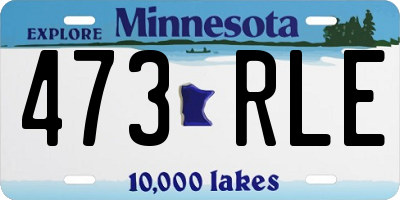 MN license plate 473RLE
