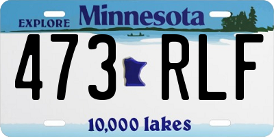 MN license plate 473RLF