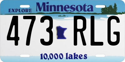 MN license plate 473RLG