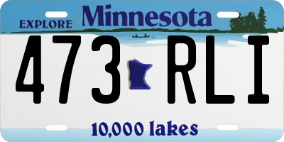 MN license plate 473RLI