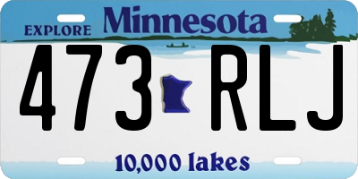 MN license plate 473RLJ