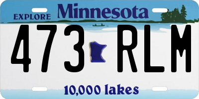 MN license plate 473RLM