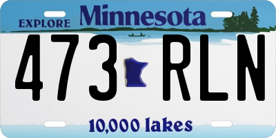 MN license plate 473RLN