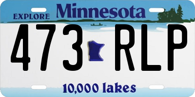 MN license plate 473RLP