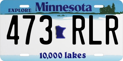 MN license plate 473RLR