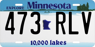 MN license plate 473RLV
