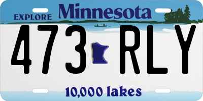 MN license plate 473RLY