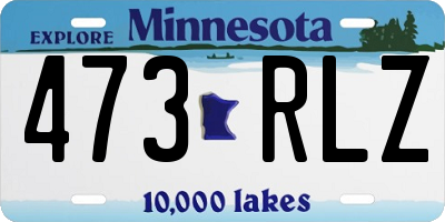 MN license plate 473RLZ