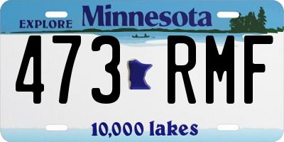 MN license plate 473RMF