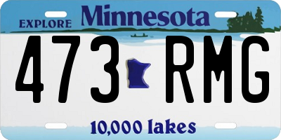 MN license plate 473RMG