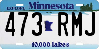 MN license plate 473RMJ