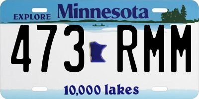 MN license plate 473RMM