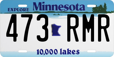 MN license plate 473RMR
