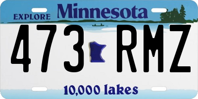 MN license plate 473RMZ