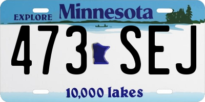 MN license plate 473SEJ