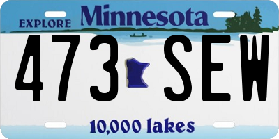 MN license plate 473SEW