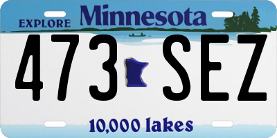 MN license plate 473SEZ