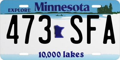 MN license plate 473SFA
