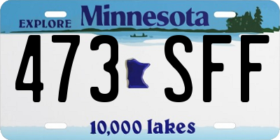 MN license plate 473SFF