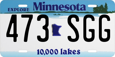 MN license plate 473SGG