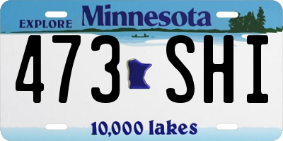 MN license plate 473SHI