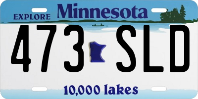 MN license plate 473SLD