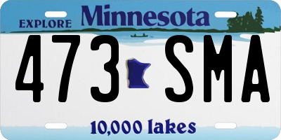 MN license plate 473SMA