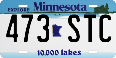MN license plate 473STC