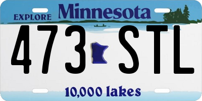 MN license plate 473STL