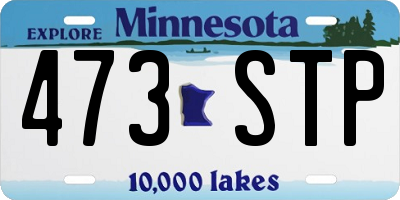 MN license plate 473STP