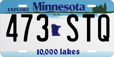 MN license plate 473STQ