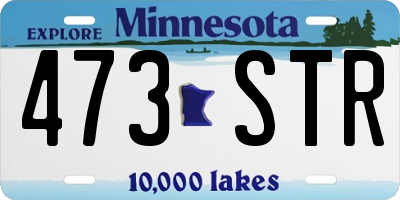 MN license plate 473STR