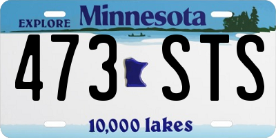 MN license plate 473STS