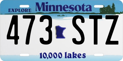 MN license plate 473STZ