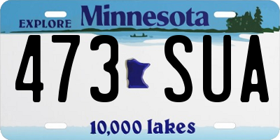 MN license plate 473SUA