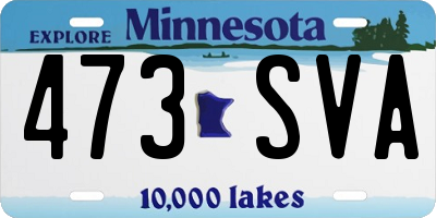 MN license plate 473SVA