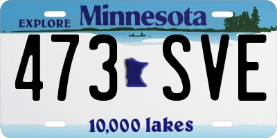 MN license plate 473SVE