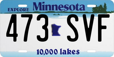 MN license plate 473SVF