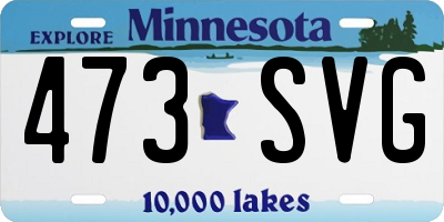 MN license plate 473SVG