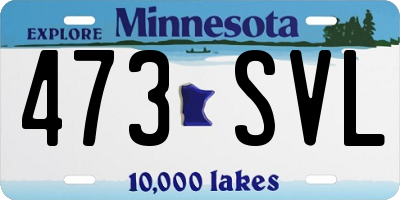 MN license plate 473SVL