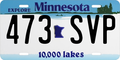 MN license plate 473SVP