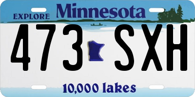MN license plate 473SXH
