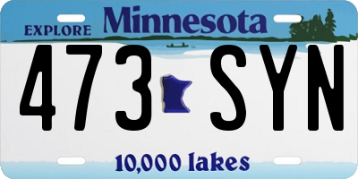 MN license plate 473SYN