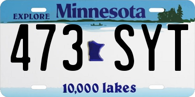 MN license plate 473SYT